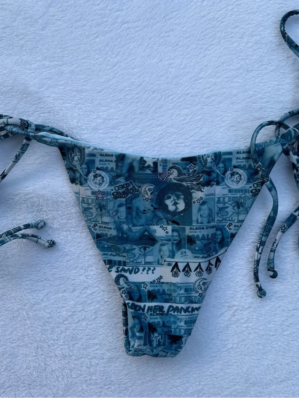 Frankie's Bikinis Alana Blue Tia Shine Top & 2 MacKenzie Shine String Bottoms!!!